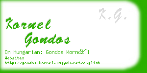 kornel gondos business card